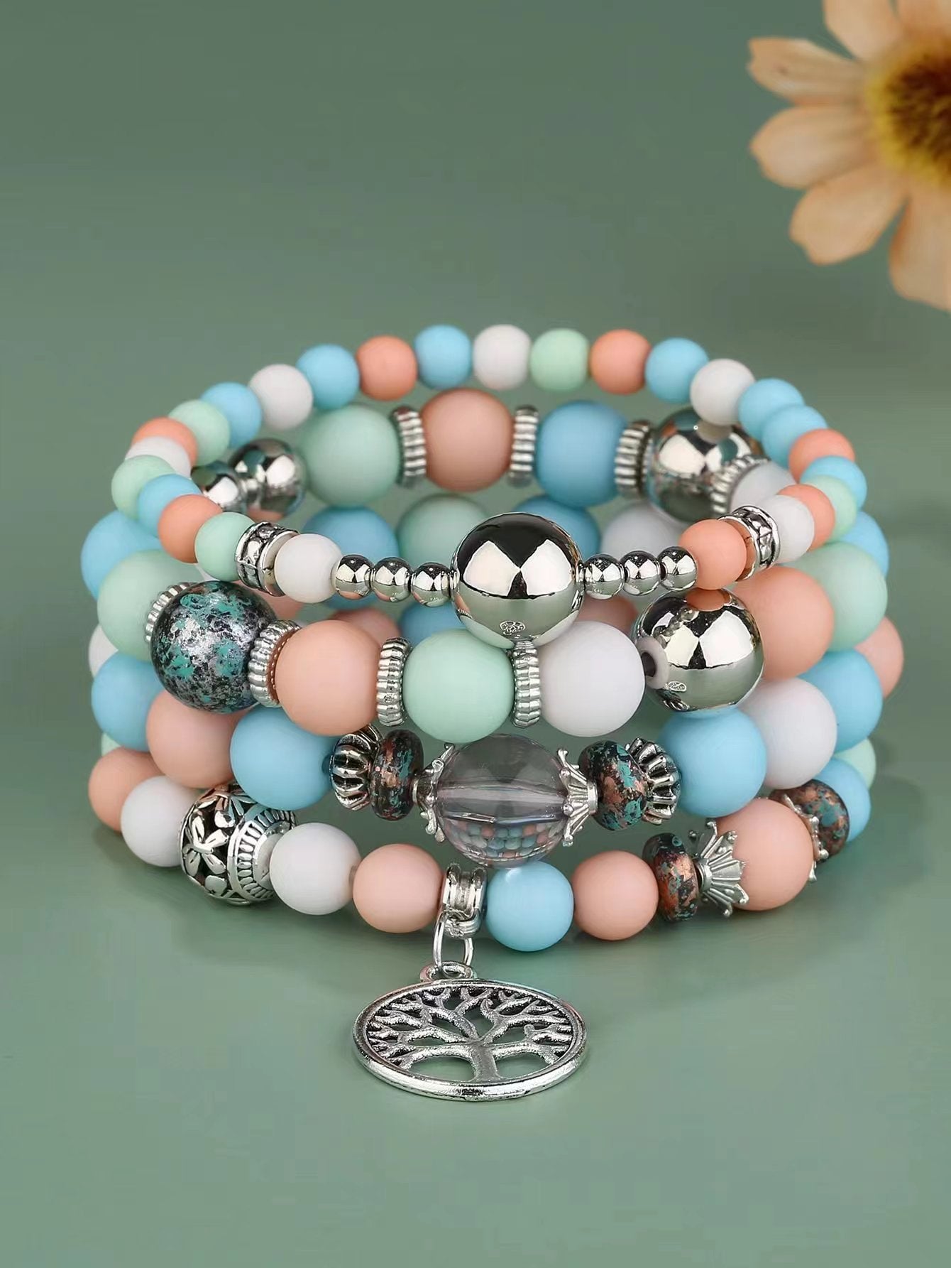 Brazalete de vidrio multicapa de borla mayorista